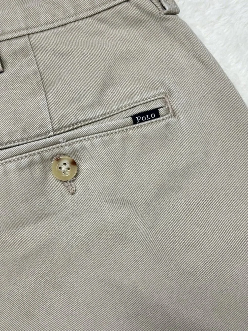 Polo Ralph Lauren Classic Fit Chino Pants Men 34x32 (33x31)‎ Beige 100% Cotton